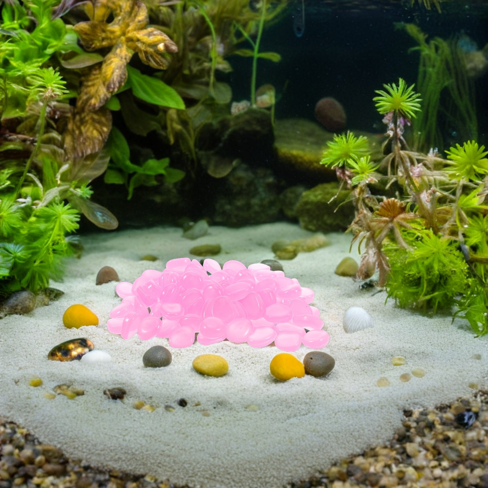 Glow-in-the-Dark Resin Rocks f - огляд і ціна Plant Aquarium Pot