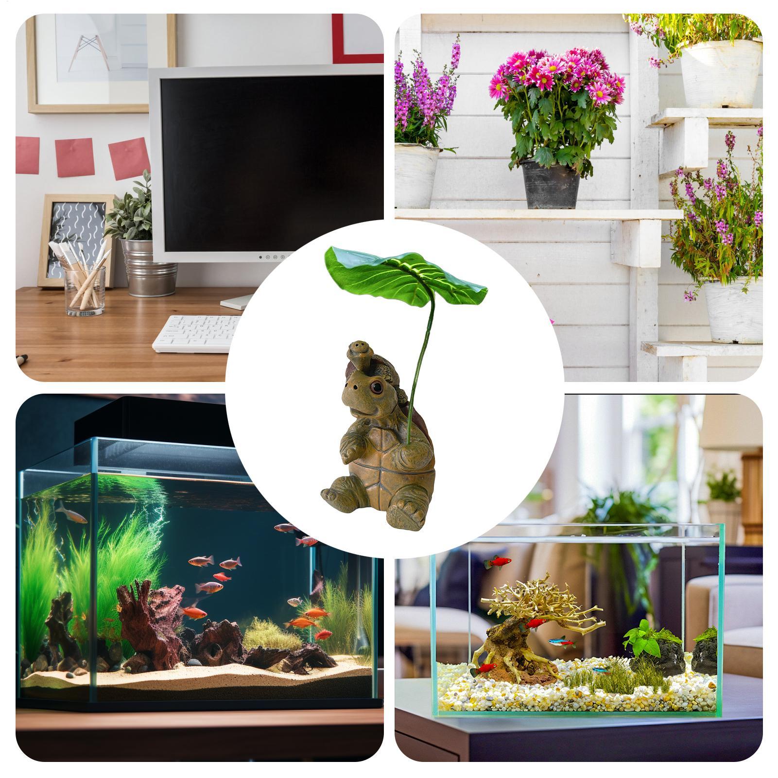 Turtle Figurine Fish Tank Deco - огляд і ціна Plant Aquarium Pot